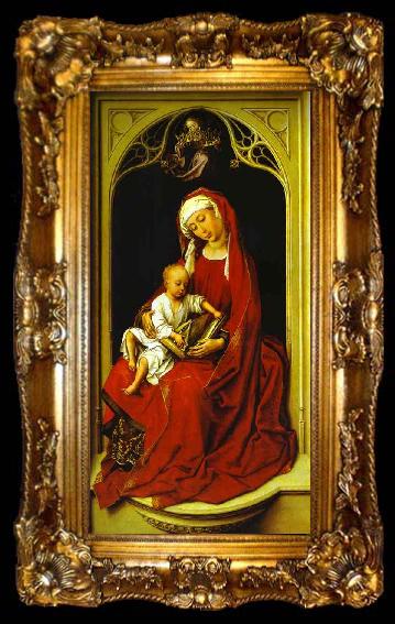 framed  Rogier van der Weyden Madonna in Red  e5, ta009-2